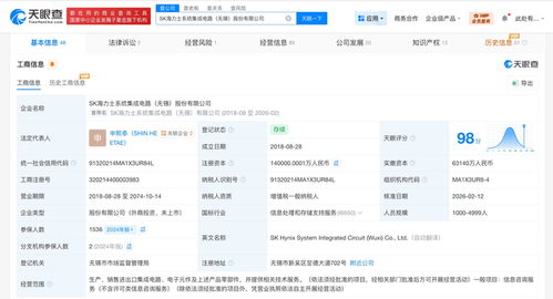 SK海力士系統集成電路公司增資至14億，深化信息系統集成服務布局